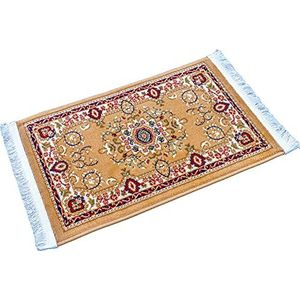 Oosters tapijt met franjes - Traditioneel Oosters patroon beige geweven