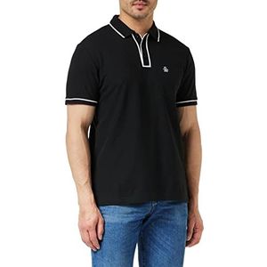 ORIGINAL PENGUIN Earl Poloshirt Org Piq St Poloshirt voor heren, Echt zwart.