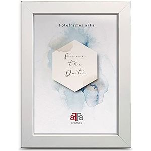 aFFa frames, Hekla Rechthoekige fotolijst van onderhoudsvriendelijk MDF met voorkant van acrylglas, 9 x 13 cm, wit