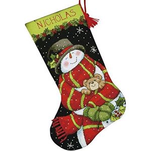 DIMENSIONS Sneeuwman & Bear Jersey-wandtapijt, 16 lang, genaaid van zijde