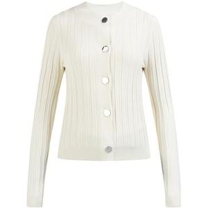 baradello Cardigan à boutons pour femme, beige clair, XL-XXL