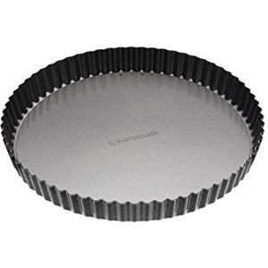 MasterClass Taartvorm voor gecanneleerd, anti-aanbaklaag, zonder APFO van koolstofstaal, 1 mm dik, grijs, 28 cm (11 inch)