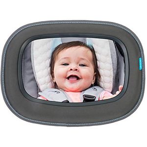 Munchkin Achteruitkijkspiegel voor baby's, spiegel voor auto, achterbank, groothoekspiegel voor baby's en baby's, onbreekbare en schokbestendige autospiegel, onmisbaar auto-accessoire voor kinderen