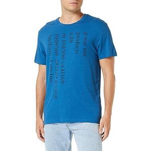 G-STAR RAW Lower Case Tekst heren T-shirt retro blauw (C506-937), L, Retro blauw (C506-937)
