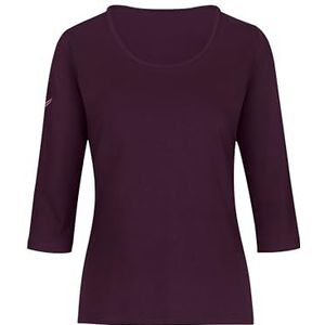 TRIGEMA T-shirt à manches 3/4 en coton biologique, Aubergine-c2c, L