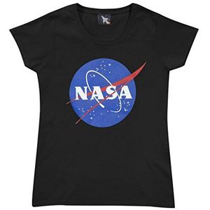 NASA Classic Logo Foil Print T-shirt, kinderen, Merce Ufficiale, zwart, 10 jaar, zwart.