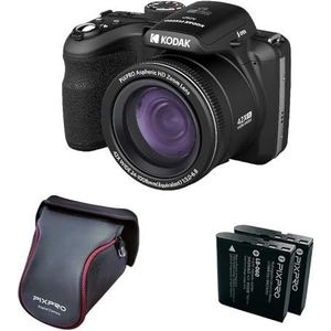 KODAK Pixpro Astro Zoom AZ426 Digitale bridgecamera, 42x optische zoom, 24 mm groothoek, 20 megapixels, 3-LCD, Full HD 1080p video, Li-ion batterij, zwart