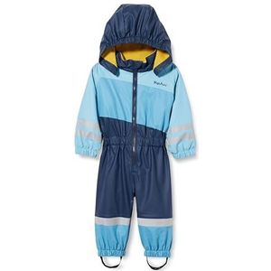 Playshoes Regenpak met fleece voering, waterdicht, uniseks, kinderen, 1 stuk, Blauwe jumpsuit