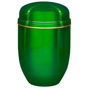 Urns UK Cremation Ashes Poynton Classic metalen urn, 19 x 19 x 31 cm, dennengroen