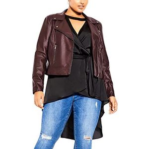 CITY CHIC Veste JKT Savannah pour femme grande taille, sang de bœuf, 50-grande taille