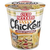 Nissin Cup Noodles Tasty Chicken instant pasta, Japans type, kippensmaak en snel bereide groenten in een kopje (8 x 63 g)
