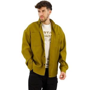 G-STAR RAW Tp Bttn Down Oversized T-shirt met lange mouwen voor heren, Bruin (Tobacco D23744-d410-248)