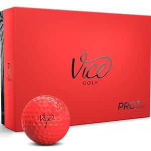Vice Pro Plus Golfballen, Vice Pro Plus Golfballen, rood, 12 stuks