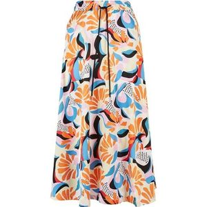 Urban Classics AOP dames satijn midi-rok, Magicmangoabstract