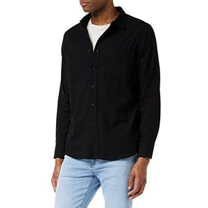 Urban Classics Flanellen geruit overhemd heren (1 stuk), zwart/zwart