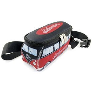 BRISA VW Collection heuptas van neopreen voor outdoor en reizen T1 Bulli bus (rood/zwart)