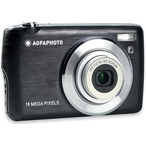 AGFA PHOTO Realishot DC8200 Digitale camera, compacte camera (18 MP, Full HD-video, 2,7 inch lcd-display, 8 x optische zoom, lithiumbatterij en 16 GB SD-kaart)