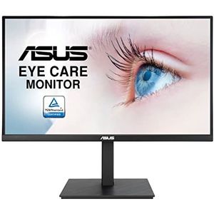 ASUS VA27AQSB pc-monitor (27 inch), WQHD, IPS-paneel, 16:9-75Hz, 2560x1440-350cd/m², display-poort, HDMI en 2x USB, ASUS Eye Care-technologie, luidspreker, hoogteverstelling, 130% sRGB