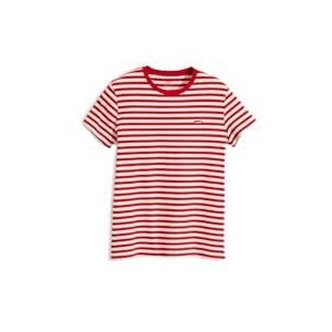 Levi'S Batwing Perfect Tee T-shirt met lange mouwen, korte mouwen, dames, Sandy Stripe Script Red