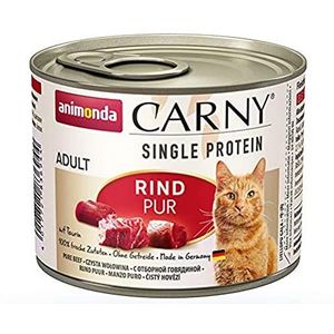 animonda Carny Single Protein - natvoer voor volwassen katten - puur rundvlees - 6 x 200 g