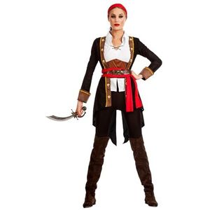 Boland Rachel piratenkostuum voor dames, 5-delig, carnavalskostuum voor themafeest, Halloween of carnaval, matroos