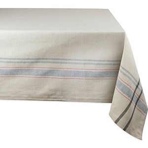 DII Kitchen Essentials Everyday French Stripe tafelkleed, 60 x 104 cm, taupe/grijs