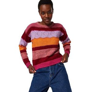 Trendyol Trendyol Normale damestrui met lange mouwen, sweatshirt voor dames, Roze, M