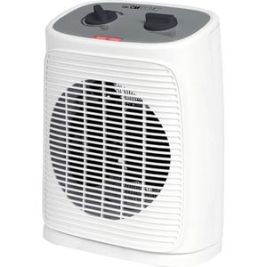 Clatronic® HL 3800 Ventilatorkachel met ventilatorfunctie, elektrische verwarming, met traploos regelbare thermostaat en 2 warmtestanden, oscillerende radiator, badkamerradiator