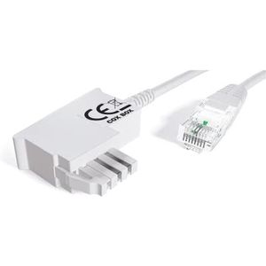 COXBOX Fritzbox, Speedport, Easybox DSL-kabel - TAE RJ45 kabel wit - VDSL ADSL draadloze routerkabel met twisted pair voor een betrouwbare verbinding