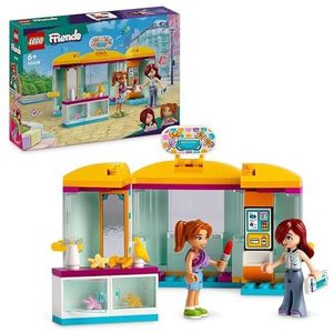 LEGO 42608 Friends De kleine accessoirewinkel, winkelspeelgoed met de figuren Paisley en Candi