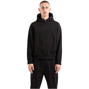 Armani Exchange French Terry katoenen hoodie voor heren, zwart, XXL, zwart.