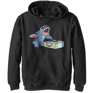 Disney Lilo & Stitch - Dj Stitch Hoodie Sweatshirt met capuchon voor jongens, zwart.