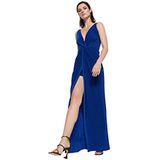TRENDYOL Trendyol Maxi-zeemeermin-avondjurk voor dames, rechte snit, trendyol, maxi-jurk, zeemeermin, gebreide jurk voor dames, Berliner Blauw
