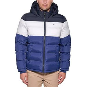 Tommy Hilfiger Heren synthetische donsjas - blauw - maat S