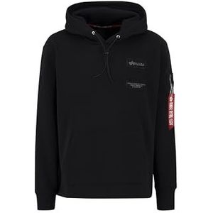 ALPHA INDUSTRIES Patch Hoody Lf Herentrui, 03-zwart