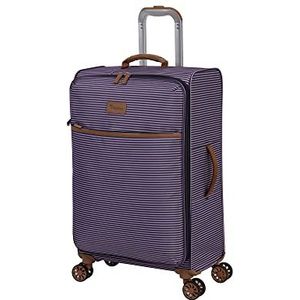 it luggage Beach Stripes Soft Trolley 66 cm, Blauw/Roze, 26"", It Luggage Beach Stripes koffer met 8 wielen, softside, 66 cm