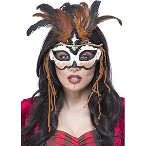 Smiffys 52804 Voodoo Priestess oogmasker voor dames, bruin, één maat