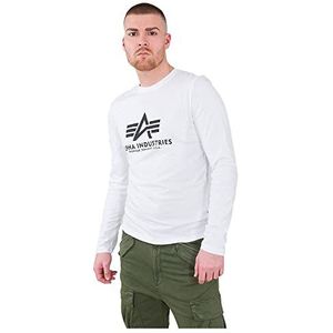 ALPHA INDUSTRIES Basic T-LS heren gebreid, Wit.