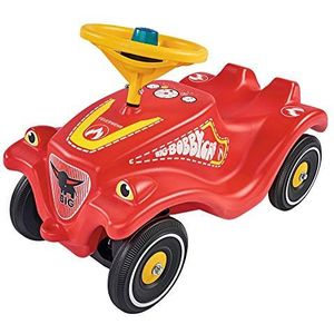 BIG-Bobby-Car-Classic Kindervoertuig met stickers in de vorm van een brandweer, voor jongens en meisjes, maximale draaglast 50 kg, antislip voertuig voor kinderen vanaf 1 jaar