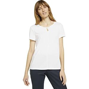 TOM TAILOR Basic T-shirt voor dames, 10315 Whisper Wit