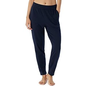 Schiesser Dames Mix + Relax slaapbroek lang pyjama-broekje, Donkerblauw