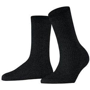 FALKE Shiny Rib W SO Paire de chaussettes en viscose pour femme Noir (Black 3000) Taille 35-38, Noir (3000), 35-38 EU