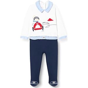 chicco Tutina Con Apertura Sul Patello Per Neonato Baby Jongens Pyjamaset 9 maanden, Blauw