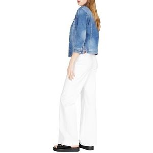 Sisley Pantalon Femme, Blanc 101, 38