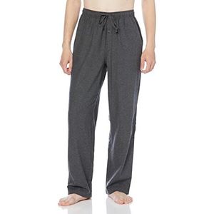 Amazon Essentials Flanellen pyjamabroek voor heren (verkrijgbaar in grote maat), antraciet gemêleerd, maat S