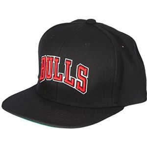 Mitchell & Ness and Wool Solid 2 Snapback Cap, Chicago Bulls #NL15Z-BLK, één maat, Chicago Bulls #NL15Z-BLK