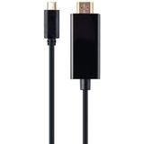 GEMBIRD Adaptateur USB-C mâle vers HDMI-MÂLE 4K 30Hz 2M Noir