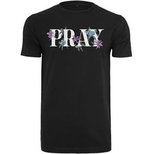 Mister Tee - Flower Pray Heren T-shirt - Zwart