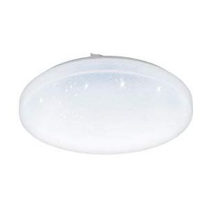 EGLO Frania-S Led-plafondlamp, plafondlamp met sterrenhemel-effect, 1 lichtbron, materiaal: staal en kunststof, kleur: wit, diameter: 33 cm.