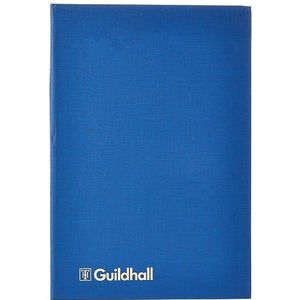 Exacompta - Referentienummer 31/2-10Z - Guildhall - Contopapier, 298 x 203 mm, 2 debiet kolommen en 10 kredietzuilen, 80 pagina's hoogwaardig 95 g/m² papier, hardcover van blauw vinyl, traditioneel genaaid